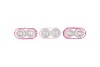 POLLY PINK MIX METAL RACK 2 GLASS ROUND ASS 13X7X8CM NM