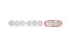 POLLY RED MIX METAL RACK 3 GLASS ROUND ASS 19X7X8CM NM