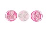 POLLY PINK MIX METAL RACK CIRCLE 3 GLASS ROUND ASS 14X8CM NM