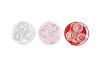 POLLY RED MIX METAL RACK CIRCLE 3 GLASS ROUND ASS 14X8CM NM