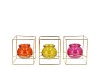POLLY DUTCH ORAN MIX METAL RACK SQUARE GLASS ASS 11X11X13NM