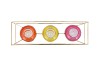 POLLY DUTCH ORANGE MIX METAL RACK 3 GLASS ASS 35X11X13CM NM