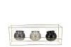 POLLY SUMMER GREY MIX METAL RACK 3 GLASS ASS 35X11X13CM NM