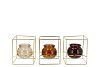 POLLY NATURAL BROWN MIX METAL RACK SQUARE GLASS AS11X11X13NM