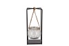 POLLY BLACK METAL RACK 1 GLASS HANGING 9X9X20CM NM