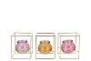 POLLY DREAMY PAST MIX METAL RACK SQUARE GLASS ASS 11X11X13NM