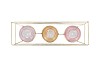 POLLY DREAMY PASTEL MIX METAL RACK 3 GLASS ASS 35X11X13CM NM