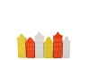 A'DAM HOUSES CANAL DUTCH ORANGE MIX VASE ASS 5X4X14CM NM