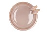 IRON STONE BIRD BOWL GLAZED OLD PINK 33X5CM