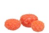 CANDLE DAHLIA ORANGE 12X8CM NM