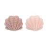 CANDLE SHELL SCALLOP IVORY/SAND 15X10CM NM