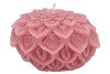 CANDLE DAHLIA OLD DARK PINK 15X10CM NM
