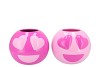 SMILEY LOVELY PINK MIX VASE ASS 21X21X18CM NM