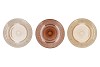 DAYAH WARM SAND MIX GLASS PLATE ON FOOT 25X9CM ASS P/1