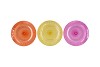 DAYAH ORANGE MIX GLASS PLATE 23X2CM ASS P/1 NM