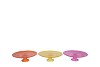 DAYAH ORANGE MIX GLASS PLATE ON FOOT 20X8CM ASS P/1 NM
