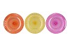 DAYAH ORANGE MIX GLASS PLATE ON FOOT 25X9CM ASS P/1 NM