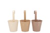ZINC NATURAL BROWN MIX BUCKET HANGING ASS 14X13X10CM NM