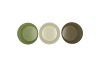 ZINC SUMMER GREEN MIX BOWL STRIPED ASS 16X8X13CM