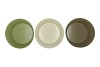 ZINC SUMMER GREEN MIX BOWL STRIPED ASS 28X12X22CM