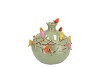 BIRD VASE GLOBE PISTACHE 14X14X14CM