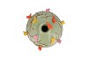 BIRD VASE GLOBE PISTACHE 23X23X23CM