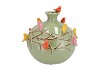 BIRD PISTACHE VASE GLOBE 29X29X28CM NM