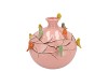 BIRD PINK VASE GLOBE 18X18X18CM