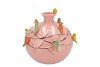BIRD PINK VASE GLOBE 23X23X23CM NM