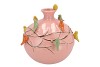 BIRD PINK VASE GLOBE 29X29X28CM NM
