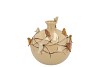 BIRD VASE GLOBE SAND 14X14X14CM NM