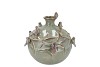 BIRD VASE TUBE MOSS 18X18X18CM