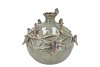 BIRD VASE TUBE MOSS 23X23X23CM