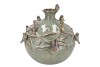 BIRD VASE TUBE MOSS 29X29X28CM