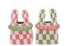 YFKE SUMMER PINK/GREEN VASE BAG ASS 14X9X19CM NM