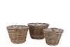 RATTAN KUBOO PLANTER ROUND S/3 20X16CM/25X18CM/29X20CM