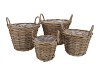 RATTAN KUBOO PLANTER WITH HANDLE ROUND 25X19CM