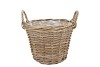 RATTAN KUBOO PLANTER WITH HANDLE ROUND 30X23CM