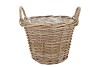 RATTAN KUBOO PLANTER WITH HANDLE ROUND 35X25CM