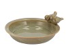 IRON STONE BIRD BOWL GLAZED SAND 33X5CM