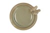 IRON STONE BIRD BOWL GLAZED SAND 33X5CM