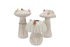 BIRD MUSHROOM VASE WHITE ASS 14X14X20CM NM
