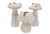 BIRD MUSHROOM VASE WHITE ASS 18X18X31CM NM