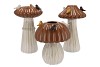 BIRD MUSHROOM VASE BROWN ASS 18X18X31CM NM