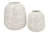 MIKA NORDIC WHITE VASE STRUCTURE 22X25CM