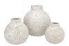 MIKA NORDIC WHITE VASE NECK STRUCTURE 18X18CM