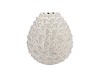 MIKA NORDIC WHITE VASE PINECONE EDGE 15X15CM