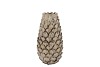 MIKA NORDIC GREEN VASE LONG PINECONE EDGE 14X25CM