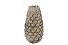 MIKA NORDIC GREEN VASE LONG PINECONE EDGE 16X35CM