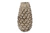 MIKA NORDIC GREEN VASE LONG PINECONE EDGE 26X50CM